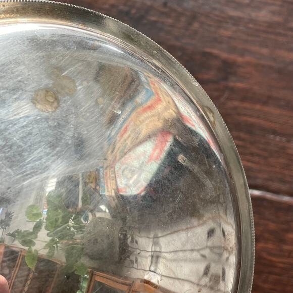 Silent Butler Crumber Hinged Wood Handle Vtg Taunton Silversmith Plated Prop - Picture 9 of 12